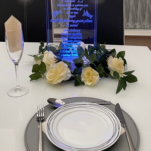 LED coloured table light seating plaques. image 4