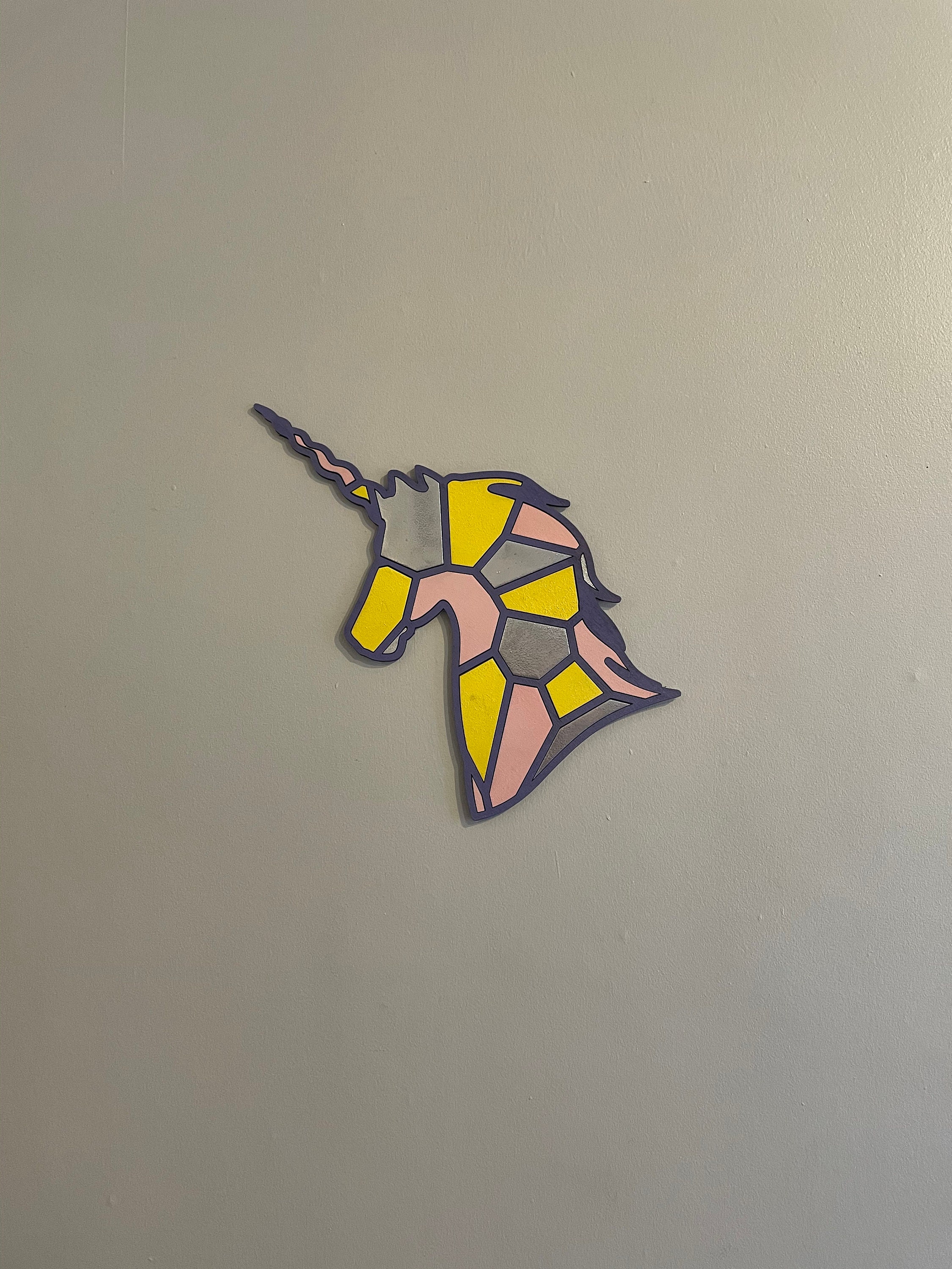 Geometric Unicorn Designed Wall Art. Etsy UK