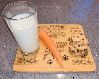 Santa Milk and Cookie Board