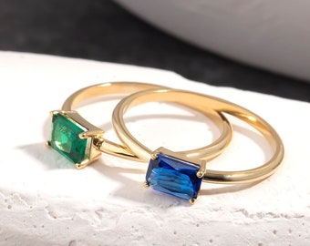 10K,14K,18K Gold Personalized Birthstone Ring, Custom Birthstone Ring, Gold Wedding Ring, Birthstone Ring, Mother's Day Gift,Gift For Her