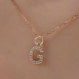 10K,14K,18K Gold Birthstone Alphabet Charm, Custom Letter Pendants, Initial Pendant, Custom Charm, Gift For Her, Personalized Inital Charm