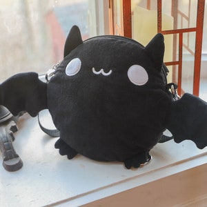 Cute Plush Bat Mini Crossbody Bag / Backpack