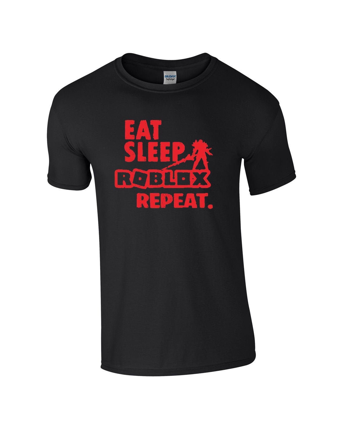 EAT SLEEP ROBLOX Repeat Gaming Funny Cool kids Tshirt Slogan Etsy
