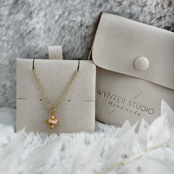 Mushroom 18ct Gold Plated Charm necklace | Toadstool