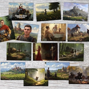 Kingdom Come: Deliverance II Lot de 14 cartes postales I CGI I Affiche à haut rendu I Cartes postales de personnages KCD2