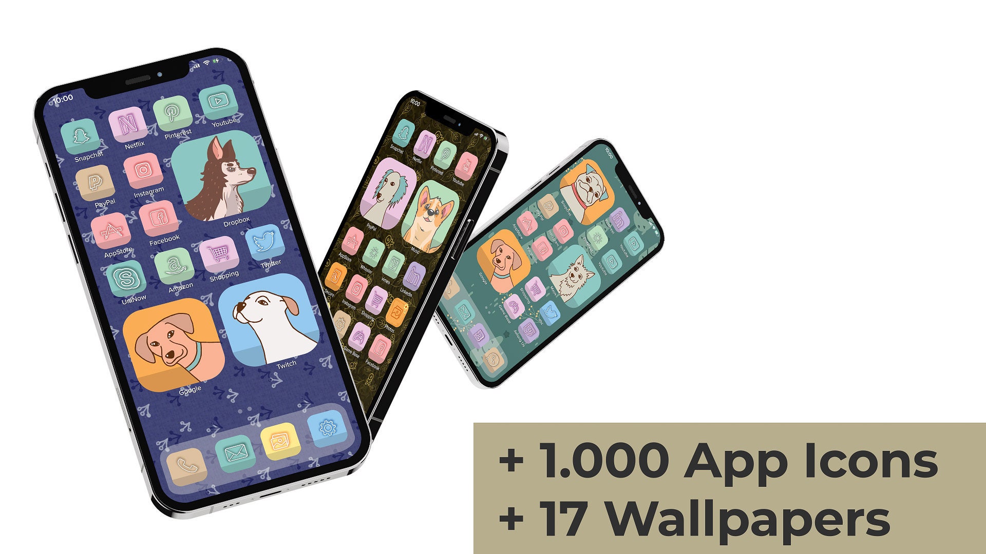 Cute Dog App Icon Pack I Stylish Icons for Android and iPhone I Manga