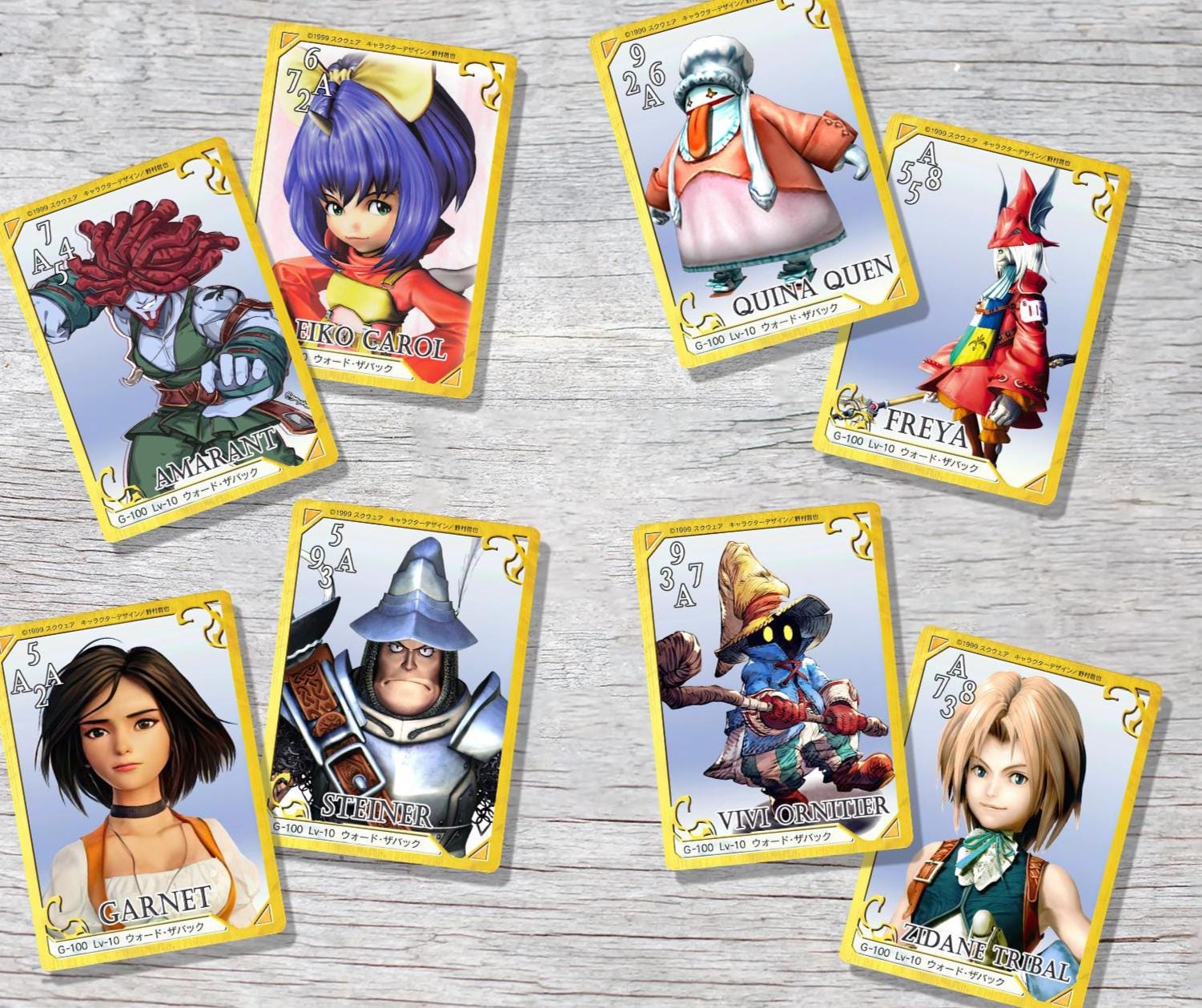 Triple Triad-inspired Card Set – 238 Fantasy Playing Cards – Retro