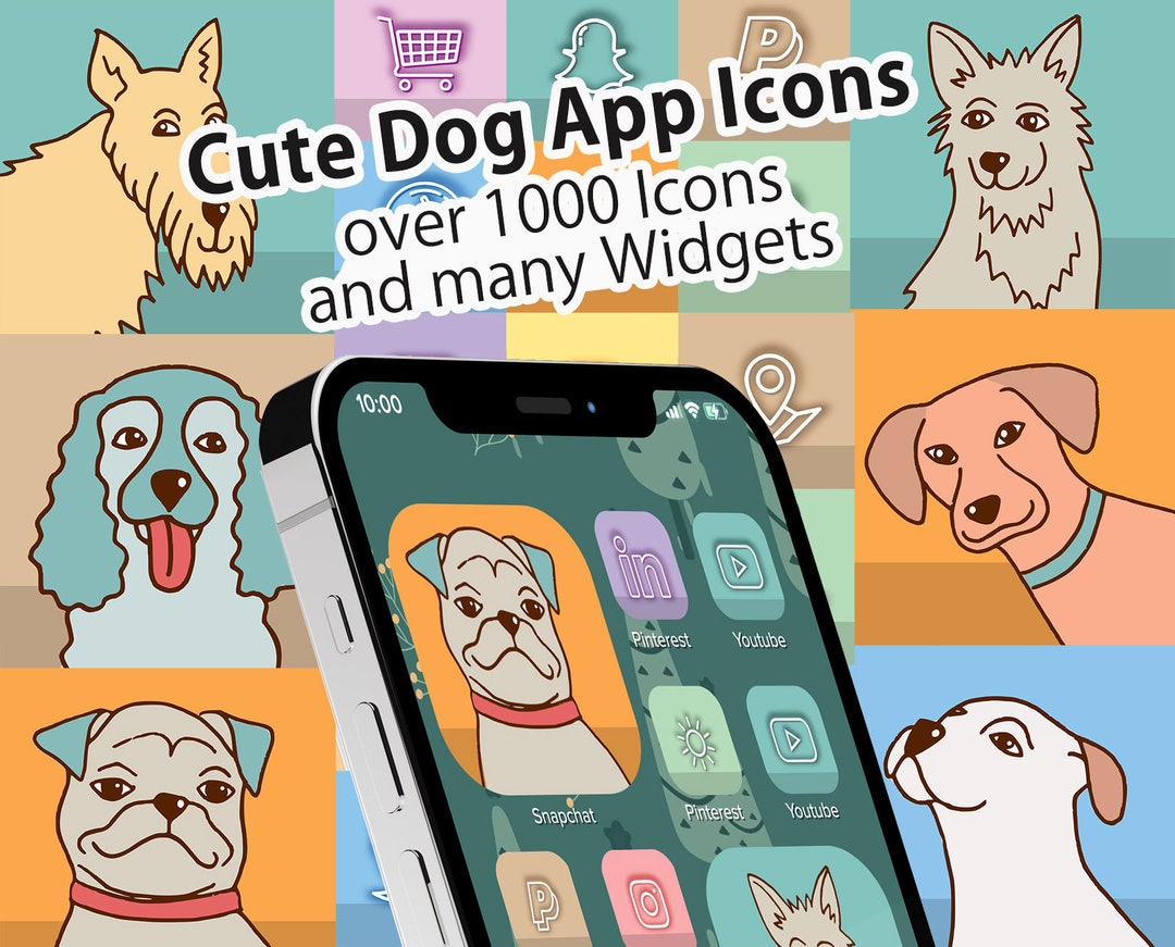 Cute Dog App Icon Pack I Stylish Icons for Android and iPhone I Manga