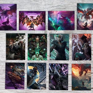 Dragon Age: The Veilguard (12 kaarten) | DA Rook | Kunstzinnige kaarten | Ansichtkaartenset met spelkarakters