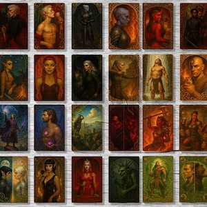 Baldur's Gate 3 – Set di carte dei Tarocchi (32 carte, opache, cartoncino da 400 g)
