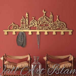 Wall Decor Hanger&flowery Mosque, Islamic Line, Flower Mosque Gift ...