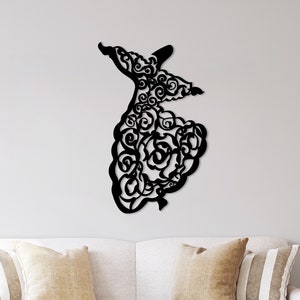 Art mural islamique en métal de derviche tourneur et décoration d'intérieur de Mevlana Rumi, cadeau soufisme, art islamique, calligraphie coufique, décoration du ramadan, lettre arabe