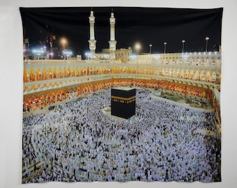 Kaaba Tapestry: Mecca Masjid Al Haram Islamic Wall Art