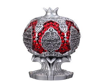 Islamic Table Decor&Islamic Desk Decor, Ayatul Kursi, Islamic Art Decoration, Muslim Gift Figurine, Pomegranate Art Statue,Islamic Accessory