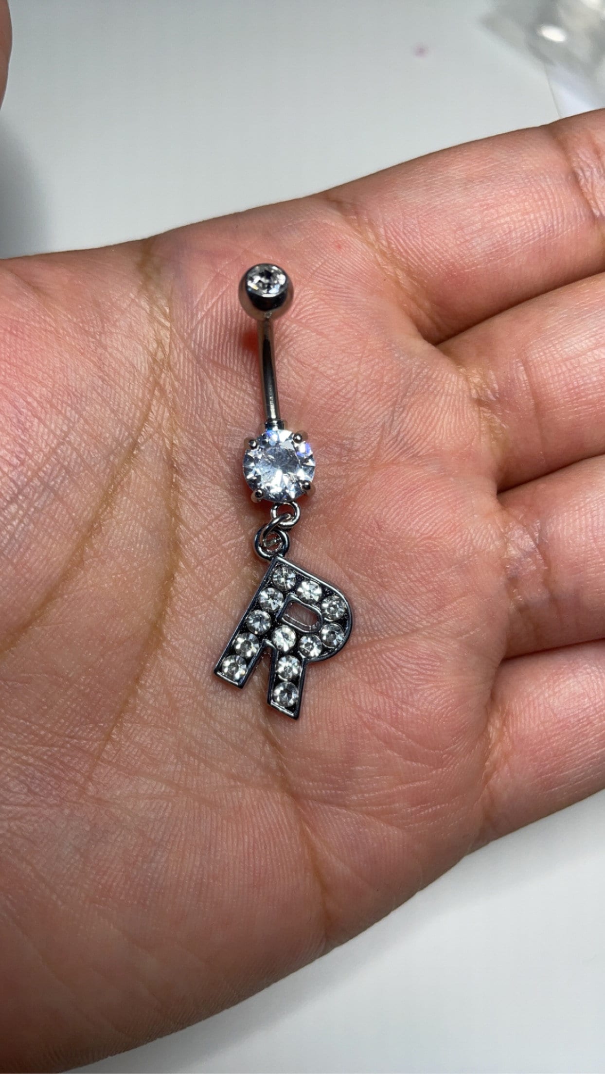 Letter Belly Ring Etsy