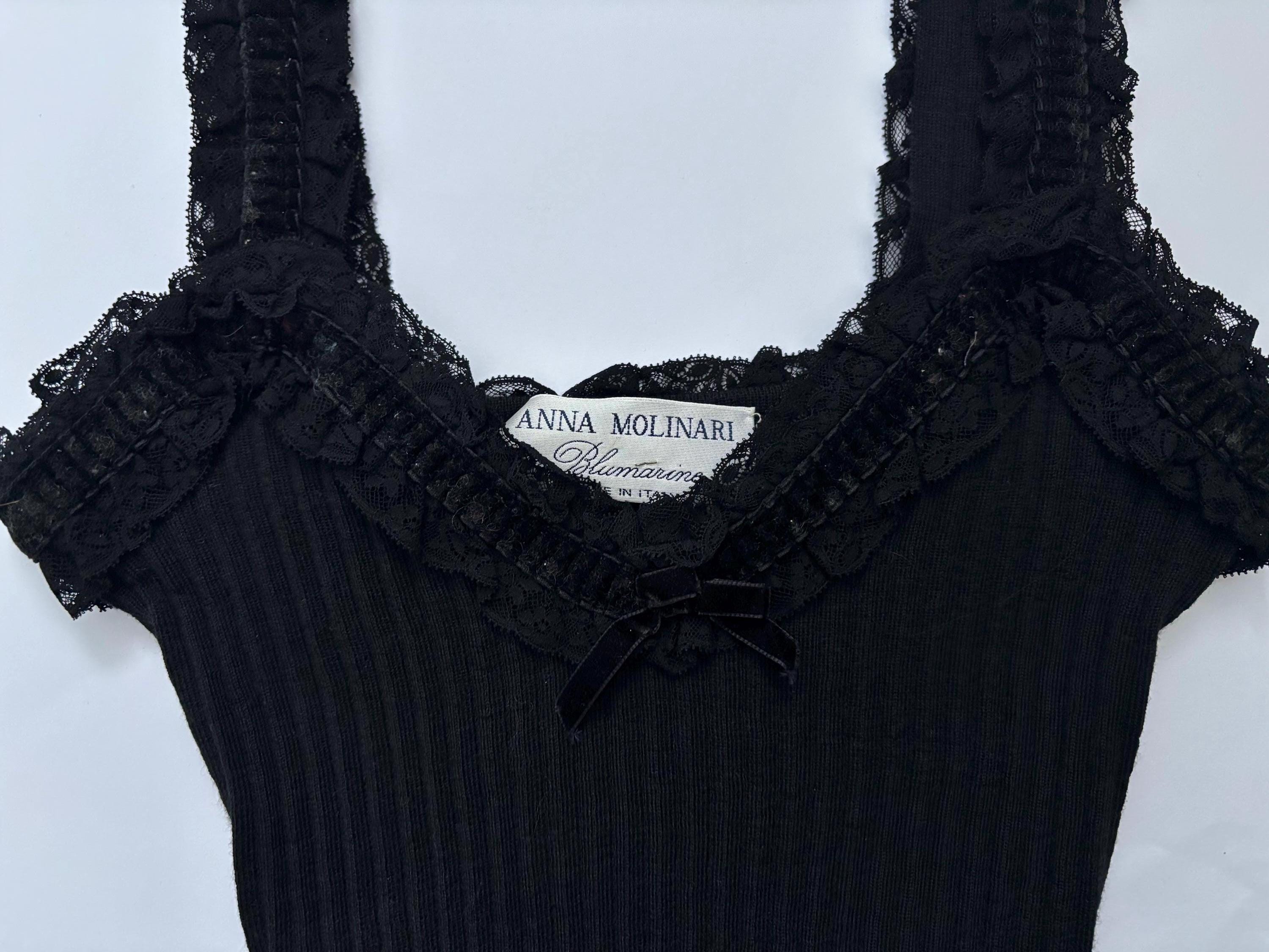 Blumarine Anna Molinari S/S 1993 Cropped Lace Knit Top - Etsy