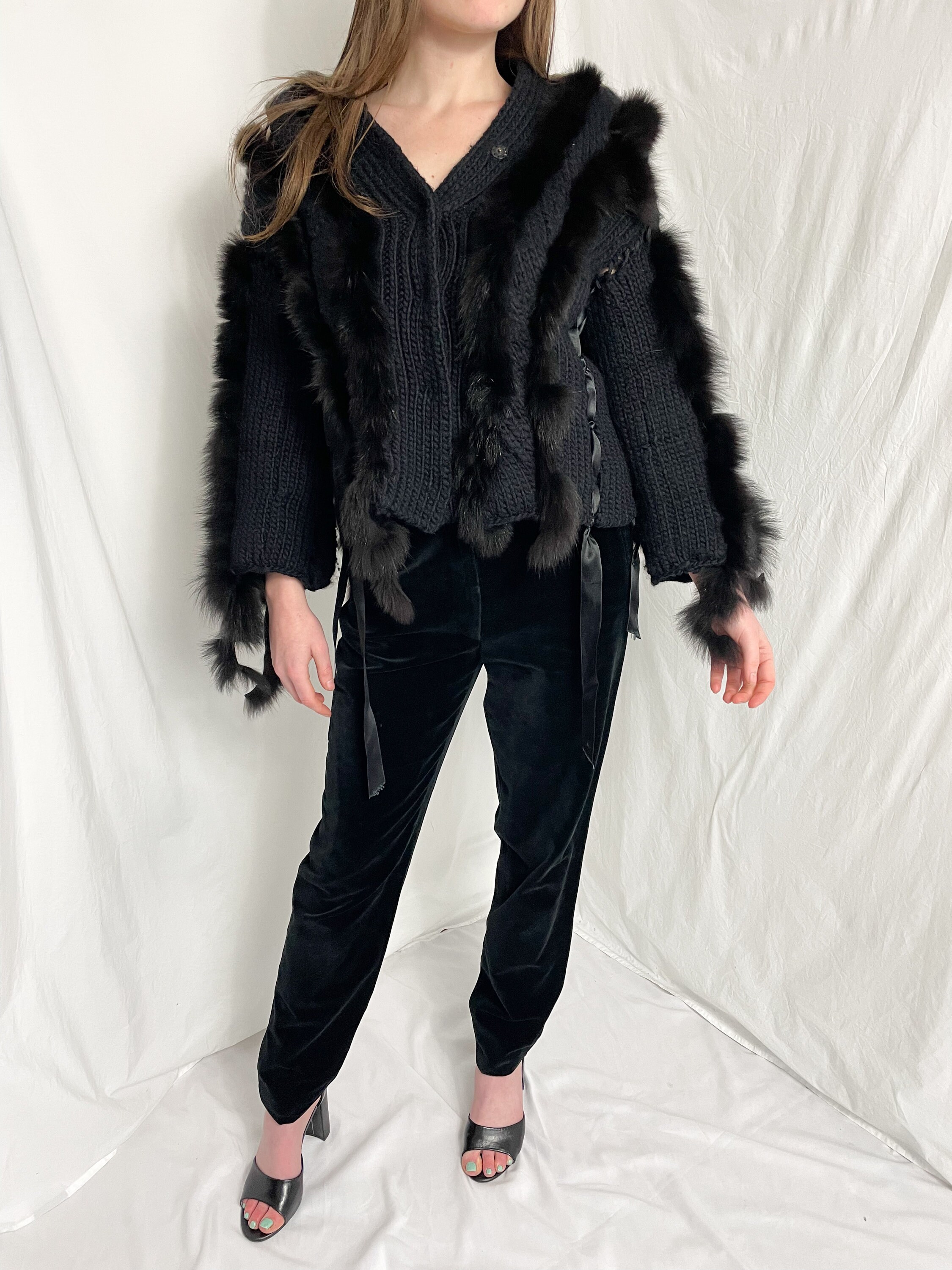 Iconic A/W 2002 Tom Ford for Gucci Cardigan Sweater With Ribbons