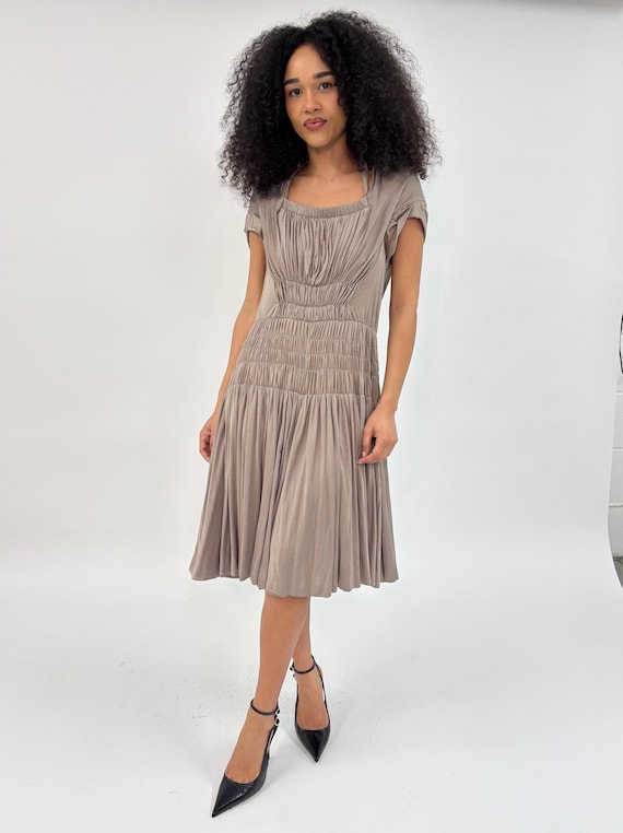 Bottega Veneta, Bottega Veneta S/S 2007 ruched jersey runway dress