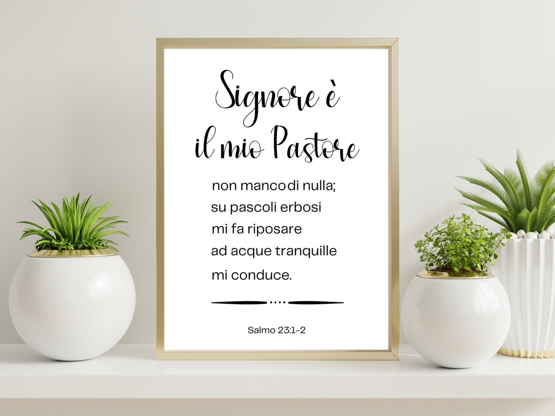 Versetto Biblico Salmo 2312 Signore è Il Mio Pastore Etsy Versetto Biblico Salmo 2312 Signore è Il Mio Pastore Etsy