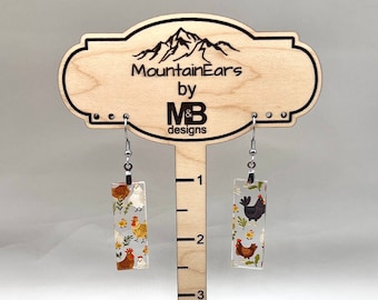 Acrylic earrings - Chickens
