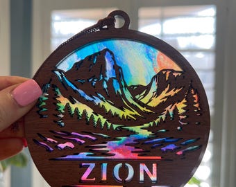Zion National Park Suncatcher - Wood and Acrylic