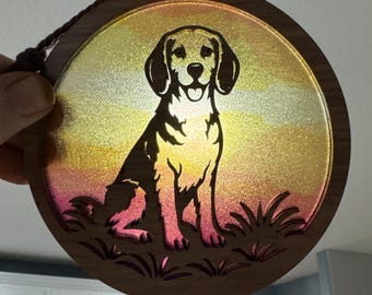 Beagle Suncatcher - Wood and Acrylic