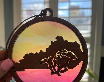 Kentucky Suncatcher - Wood and Acrylic