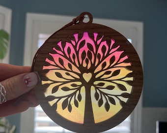 Tree of Life Suncatcher - Wood and Acrylic