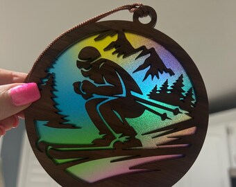 Downhill Skier - Wood and Acrylic
