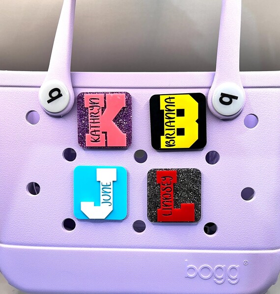 Custom Letter Bag Charm Compatible With Bogg Bags