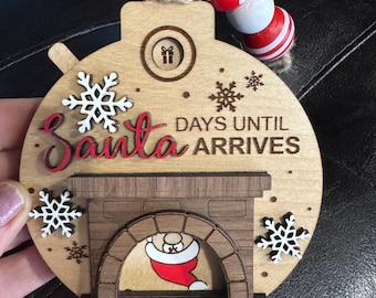 Santa Christmas Countdown Ornament