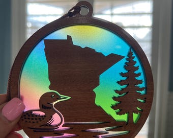Minnesota Suncatcher - Wood and Acrylic
