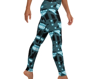 Cool Computer Circuits Technology IT Trendy Yoga Leggings