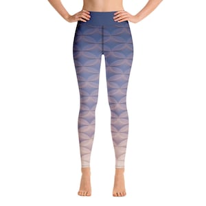 High Waisted Yoga Leggings with Pocket - Cool Modern Aesthetic Activewear Women Fitness Pants - Yoga Gifts
