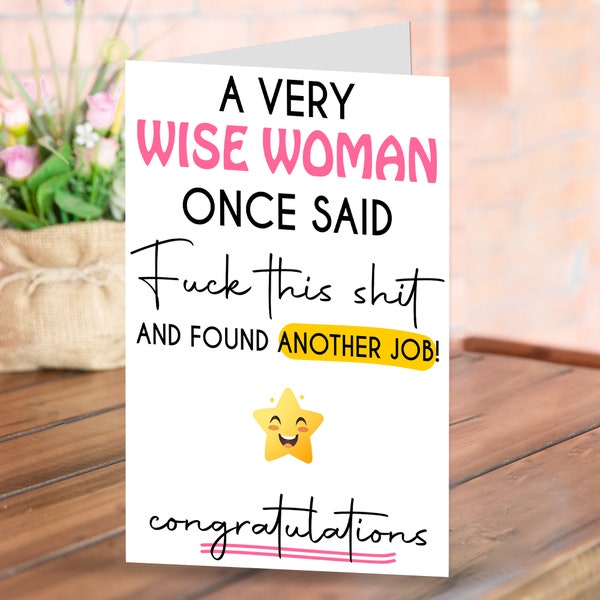 Funny Leaving Card For Colleague, Coworker New Job Card, Be Fabulous Somewhere Else Joke Card For Friend, Work Friend Leaving Card