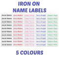 Iron on Name Labels, Personalised Iron on Name Labels, Iron on Labels for Clothing, Iron on Name Tags for School Uniform 10 25 50 75 100 150