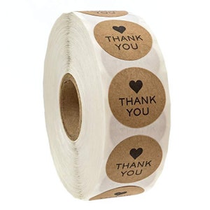 Thank You Stickers Self Adhesive Labels for Business Packaging Envelopes Gift 25 mm Thank You Label Stickers