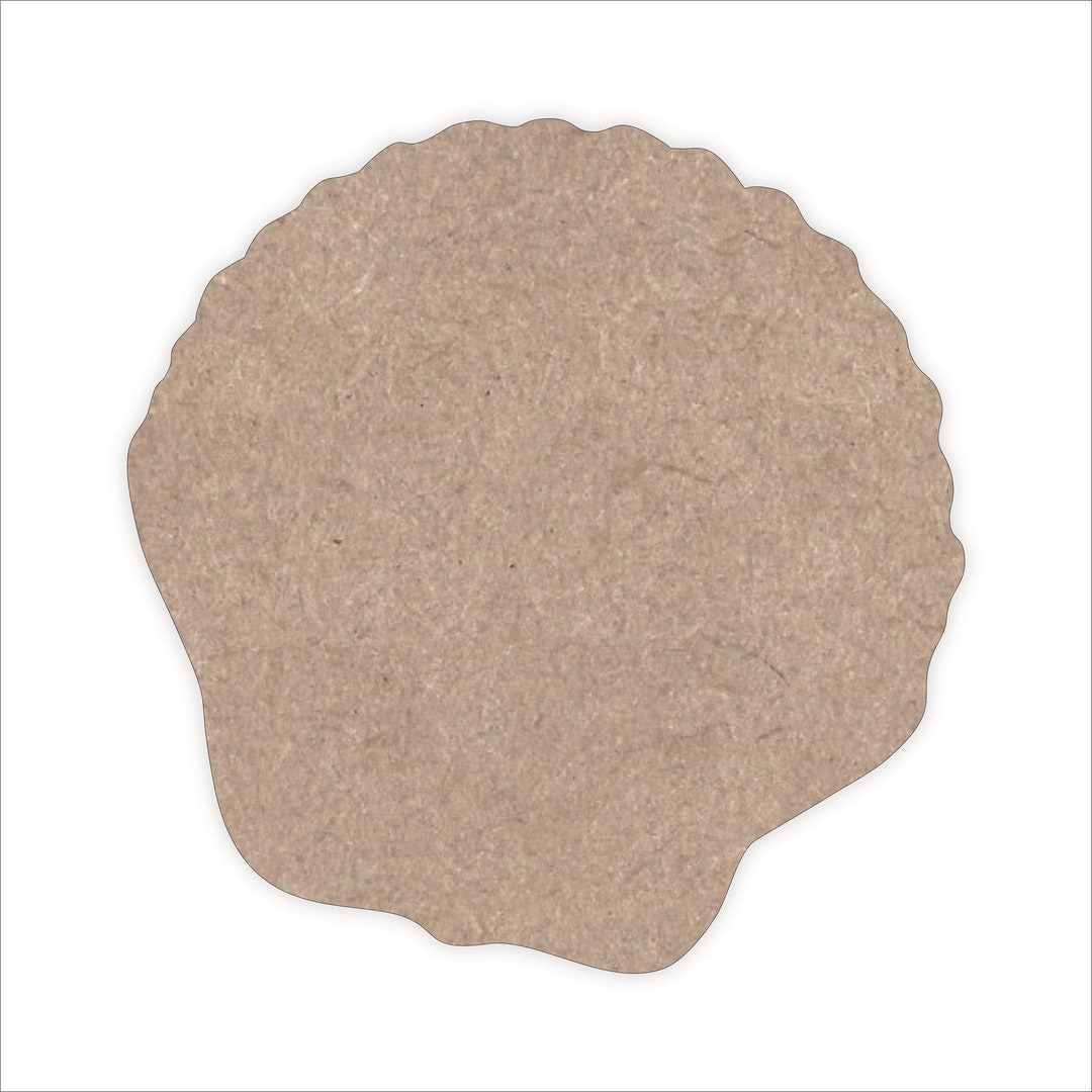 Sea Shell Wood Pattern Seashell Wooden Laser Cut, Wood Shape Embellishment, Wooden Seashell ...