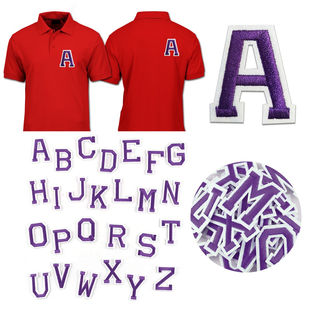 Purple Letters A-Z Iron-on Patch Letters Patch Words Patch - Etsy