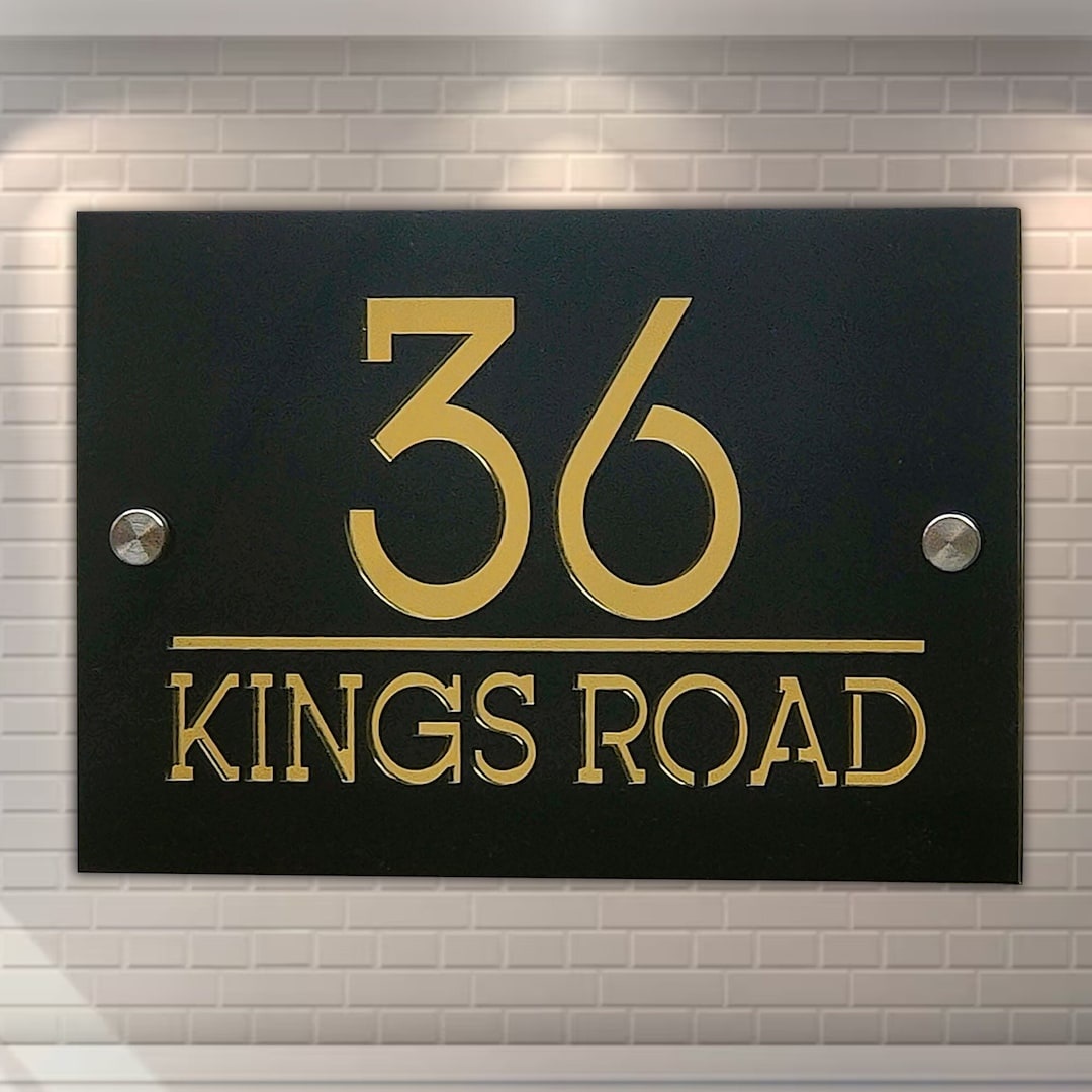 Personalised Acrylic House Sign Custom Number Acrylic Door Sign