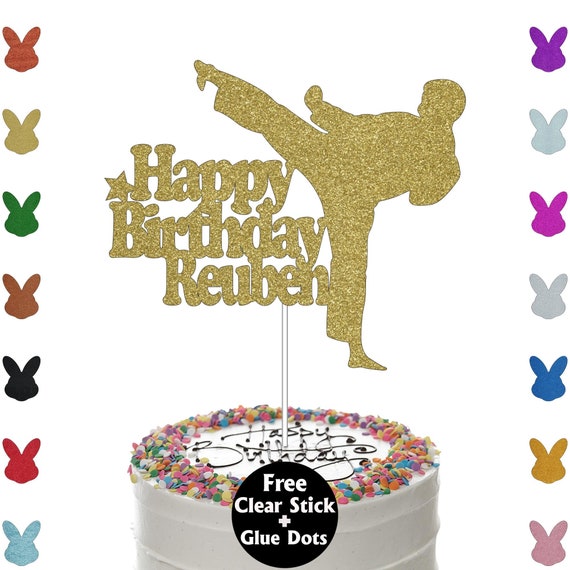 Décoration Dé Gâteau D'anniversaire Personnalisée Dé Karaté Arts Martiaux Judo