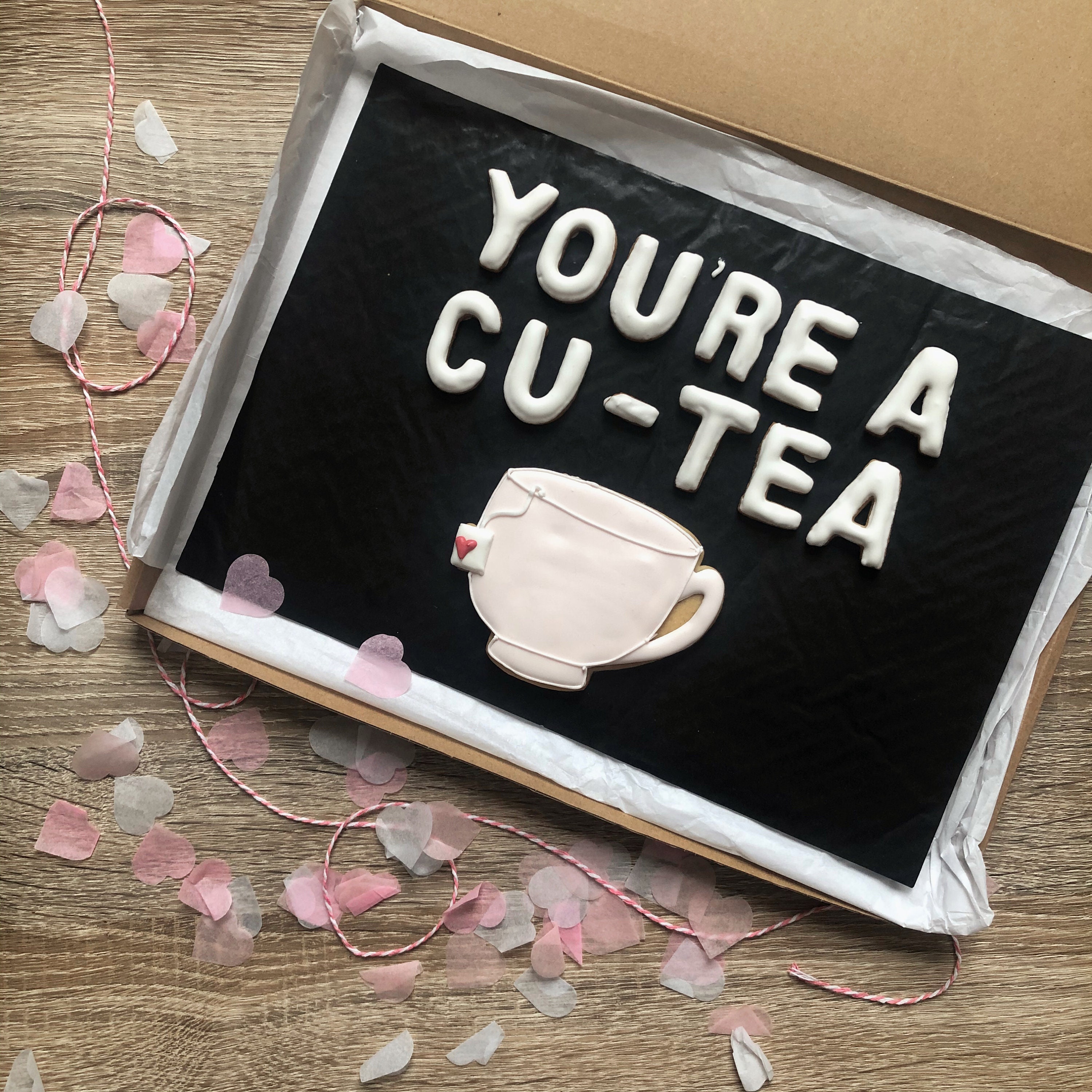 Tea Letterbox Biscuits / afternoon tea / hand iced biscuits / Etsy