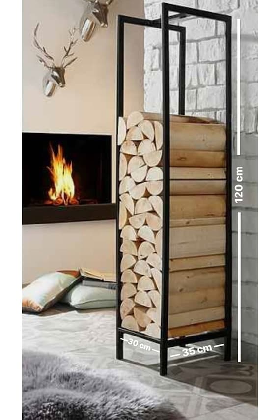 Decorative Fireplace Rack, Firewood Holder, Fireplace Rack Firewood Storage  for Indoor or Outdoor, Vertical Firewood Rack -  Canada
