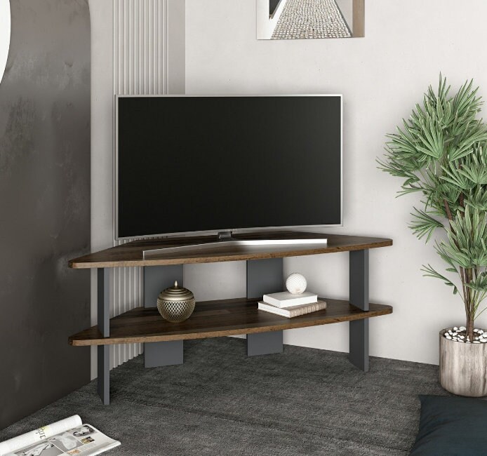 Wooden Tv Cabinet Corner Tv Unit Moduler Media Stand Etsy Ireland
