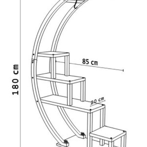 Mehrstöckiger Holzpflanzenständer Holzblumenständer Innenblumenregal Außendekorationsstufen-Rack Blumentopfständer Metallblumenregal Bild 7