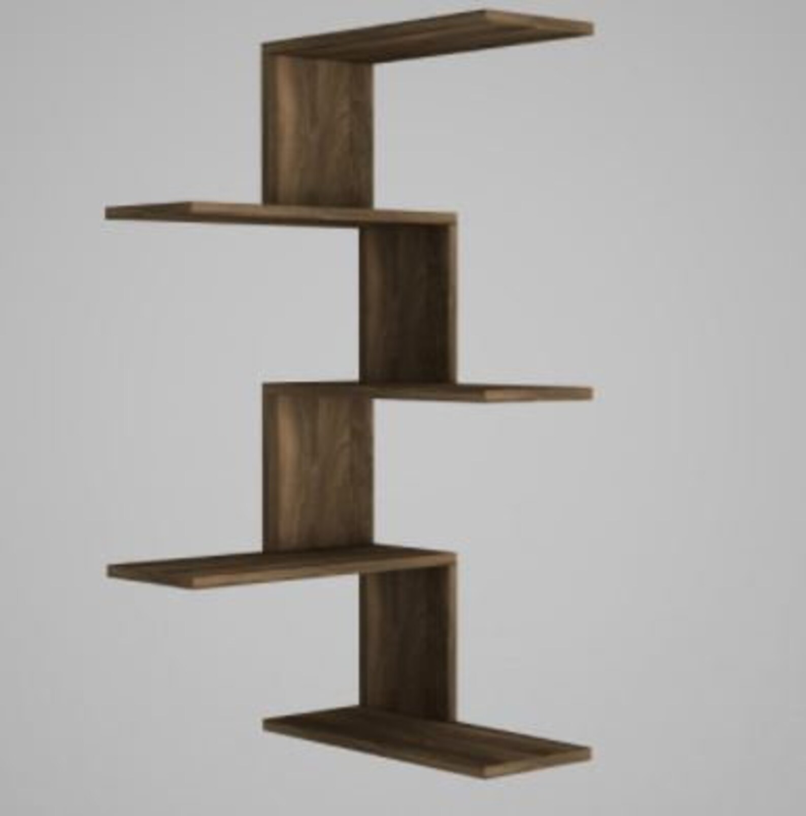 ZigZag Corner Shelf Decorative Wooden Shelf Valentines Etsy