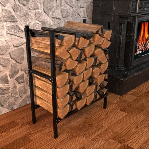 Decorative Firewood Shelf Firewood Holder Firewood Shelf for Etsy