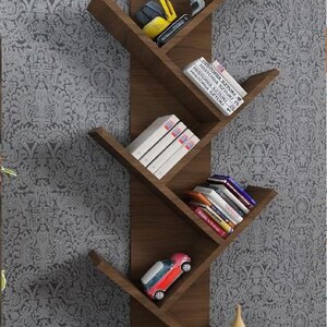 Wooden Cross Bookcase Modern Diagonal Bookcase - Etsy