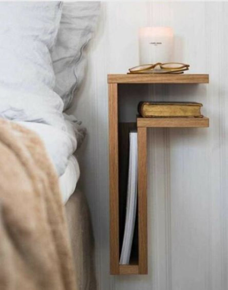 Floating Bedside Table Wall Mounted Bedside Table Wall Etsy