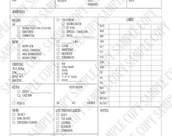 Nurse Repot Sheet